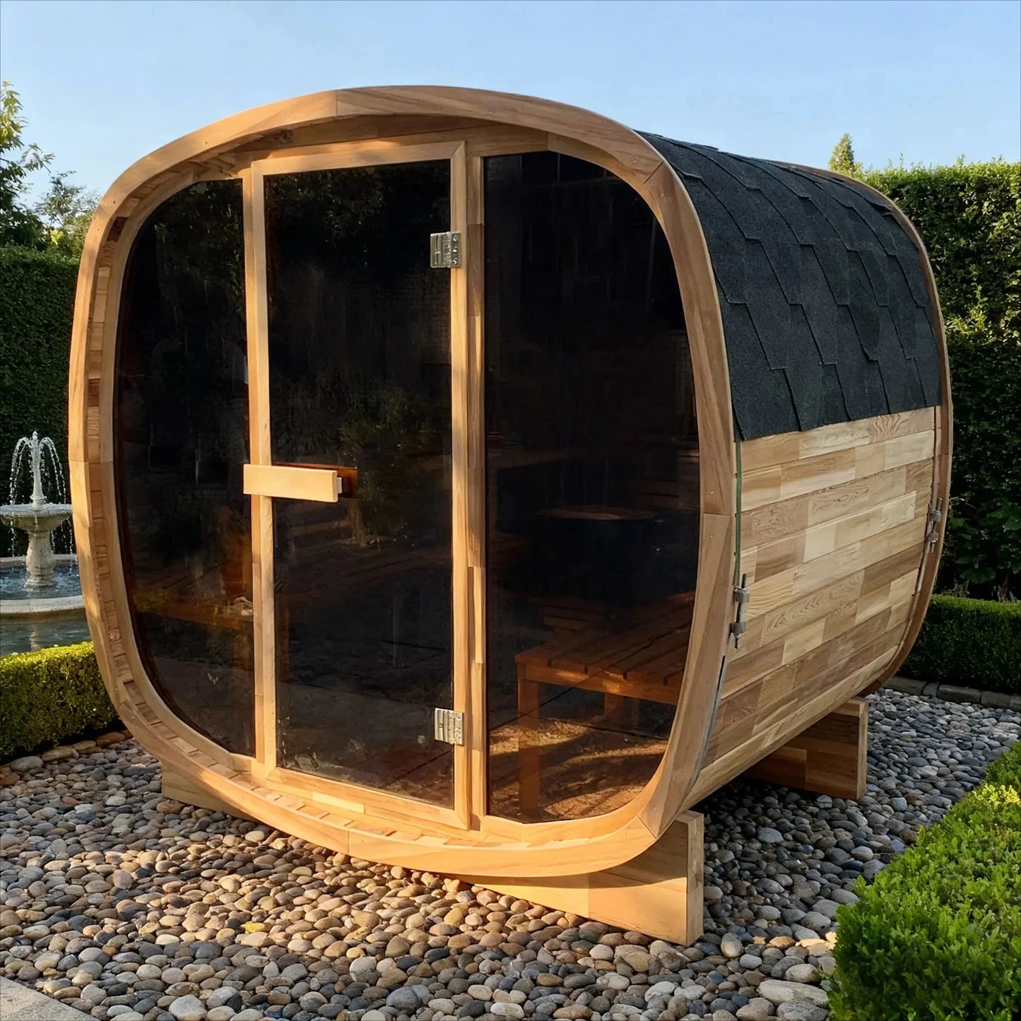 Premium Natural Red Cedar 4-Person Outdoor Sauna - 10% OFF | in Stock, Ready to Ship | Easy Assembly & Durable Construction