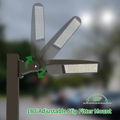 150W LED Shoebox Light ETL DLC Qualified 3CCT Adjustable Outdoor Commercial Parking Lot Lighting 120-347V 5-Year Warranty