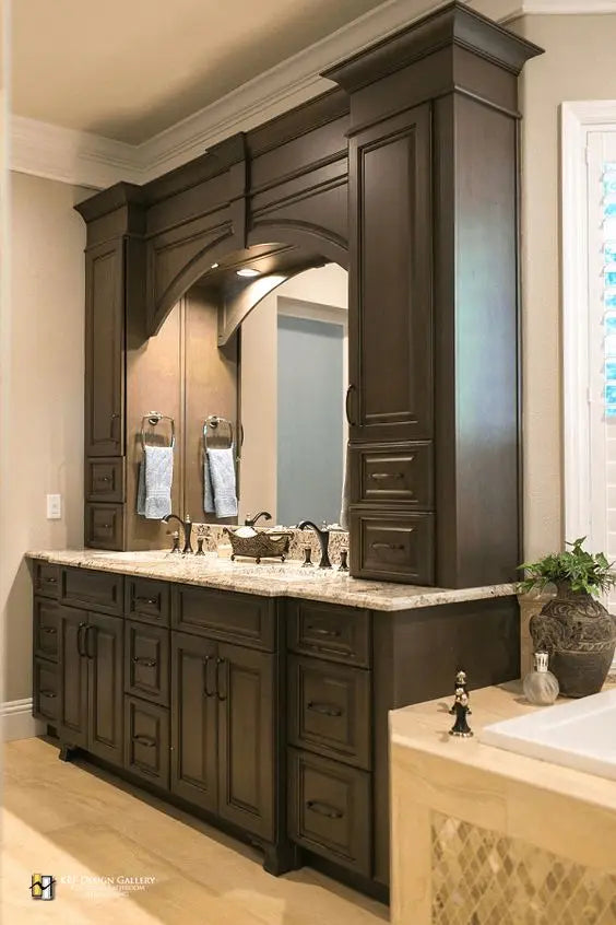 European Luxury Classic Complete Set Bathroom Vanities Cabinet Italian French Style Antique Solid Wood Bathroom Vanity