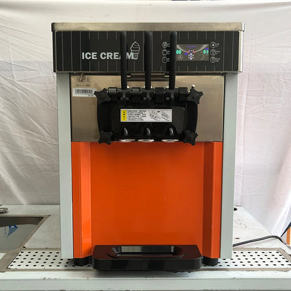 Tabletop Ice Cream Machine 3 Flavor Commercial Soft Serve Ice Cream Maker Machines Ice Cream Machine for Small Businesses