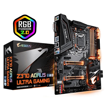 Used GIGABYTE Intel Z370 AORUS ULTRA GAMING WIFI 64GB DDR4 LGA1151 Socket ATX Gaming Motherboard