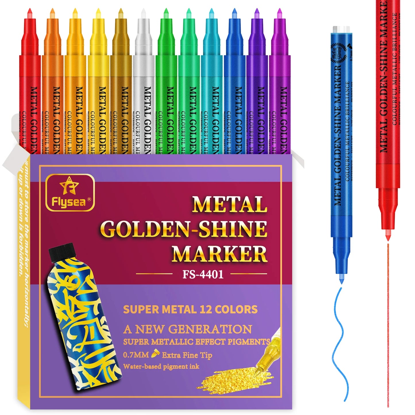 The New Listing Extra Fine Tip  Metallic Permanent Markers for Artist Illustration, Crafts, Gift Card Making