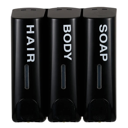 High Quality ABS Wall Mounted Triple Hand Liquid Hotel Soap Dispenser 350ml*3 Bathroom Accessories
