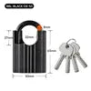 OPEL Heavy Duty Hardened Iron Anti-Theft Waterproof Padlock A3 Steel Shackle Key Operated Black Color for Outdoor/Indoor Use