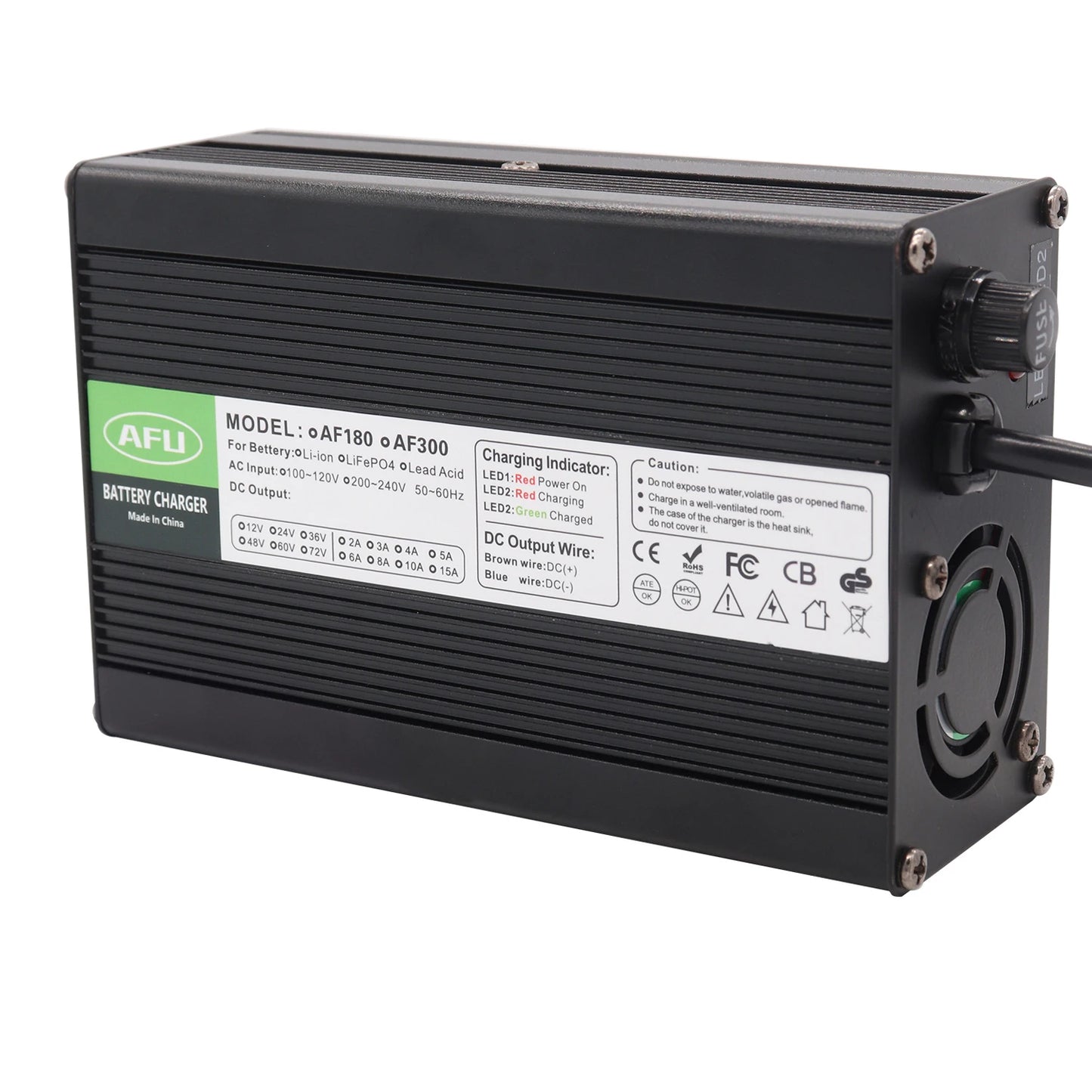 Factory Outlet  54.6V 2A Lithium Battery Charger for 13S 48.1V Lithium Battery 48V Battery Charger