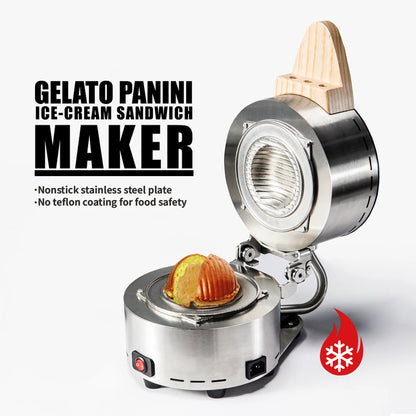 Hot Snack Dessert Machine Ice Cream Italy Gelato Panini Press Sandwich Maker Hangzhou Gelato