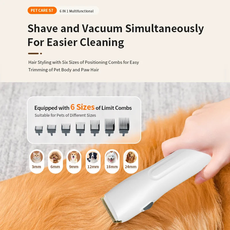 Pet Products Pet Vacuum Brush Best Automatic Dog Cat Hair Remover Pet Grooming Vacuum Cleaner Kit
