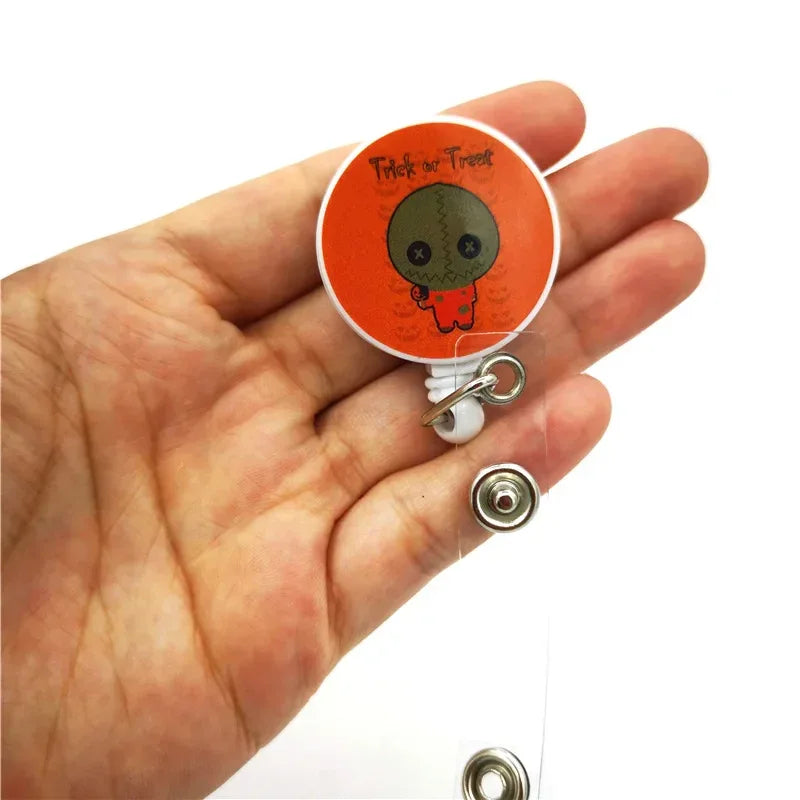 Halloween Trick R Treat Art Cartoon Anime Fashion Lanyards Bus ID Name Work Card Holder Accessories Decorations Kids Gifts
