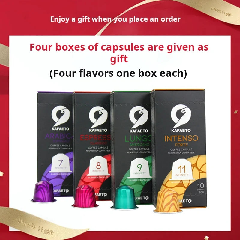 19 Bar Automatic Stainless Steel 3-in-1 Multi-Capsule Coffee Maker Household 19 Bar USB Battery Electric Machine French Langua