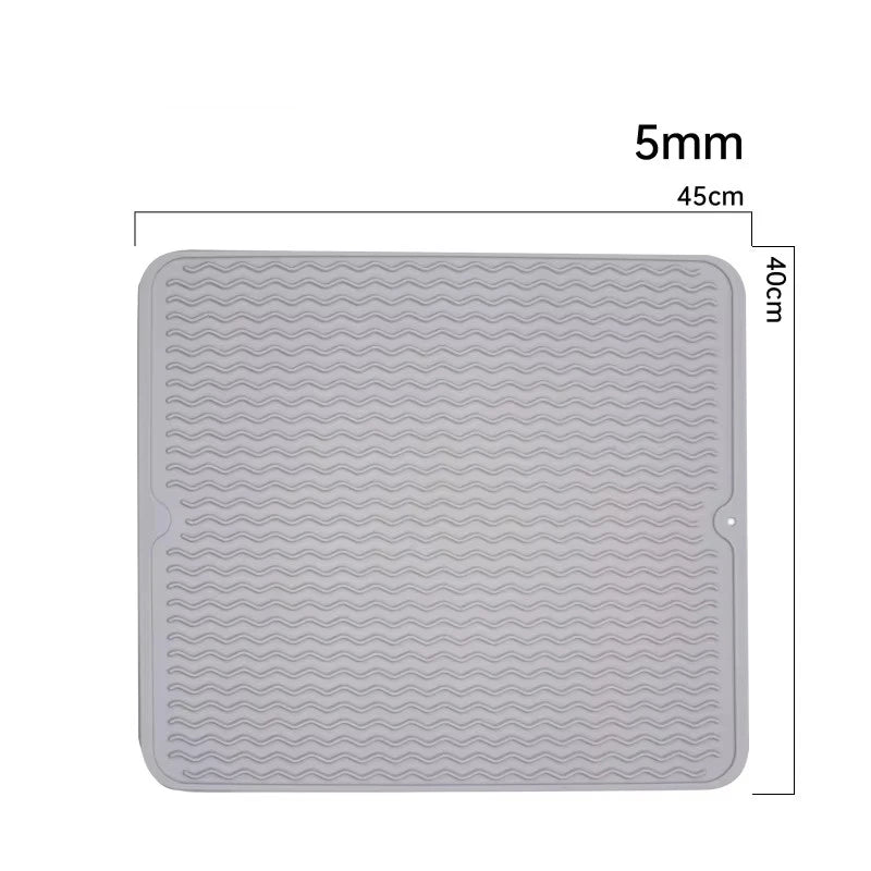 Silicone Dish Quick Bar Drying Dining Table Bath Mat Custom Logo Foldable Kitchen Large Microfiber