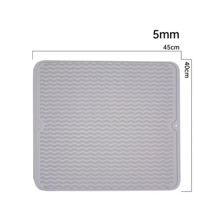 Silicone Dish Quick Bar Drying Dining Table Bath Mat Custom Logo Foldable Kitchen Large Microfiber