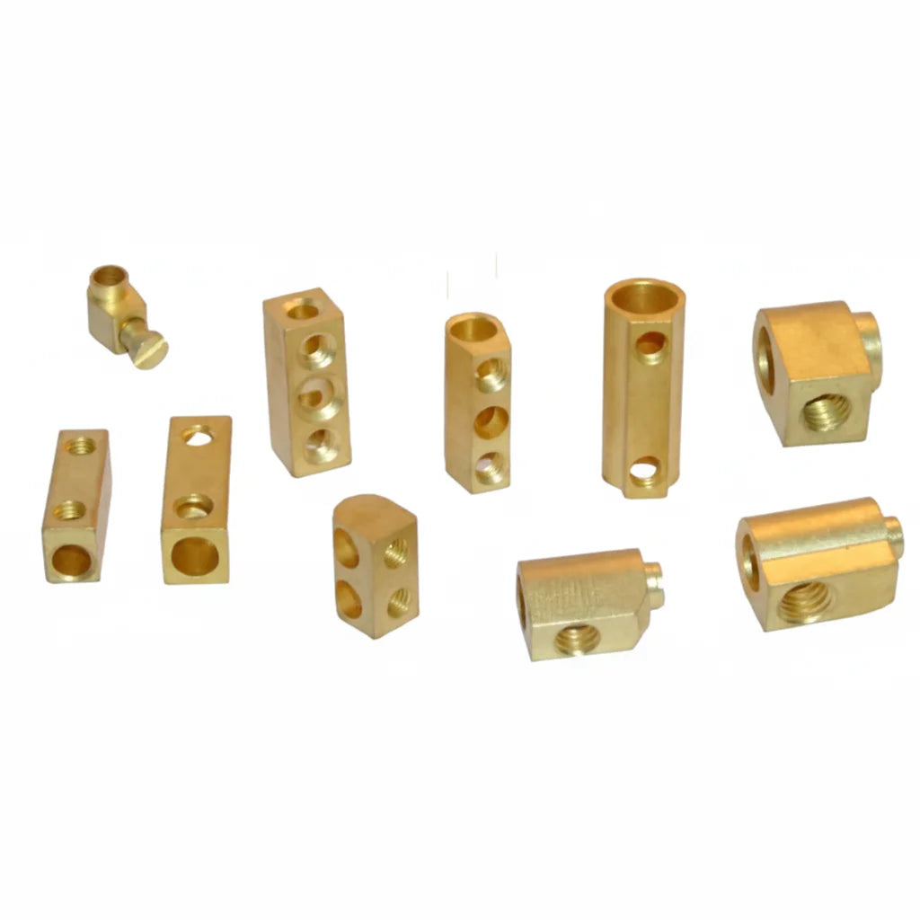 Brass Terminal Blocks CNC Machined Parts High Voltage Electrical Wiring Terminals OEM ODM Wholesale Export Manufacturer