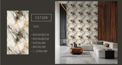Modern Geometric Waterproof 3D Foam PVC Wall Sticker Roll Self Adhesive Peel Stick Wall Panels for Interior Home Decoration
