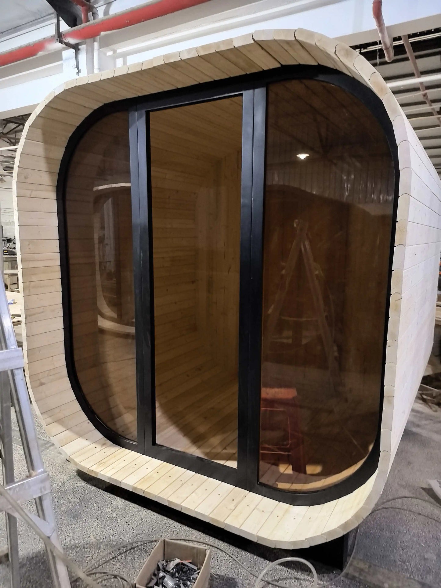 Value for Money American Warehouse Modern Style Steam Sauna Outdoor Garden Sauna Set of Sauna Accessories for 4 People