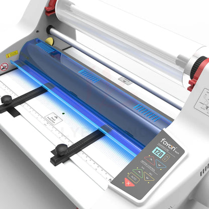 FY-350DL English Version 220V Photo Cold Hot Laminator Rolling Device Desktop A3 A4 Paper Laminating Machine Four Roller Film