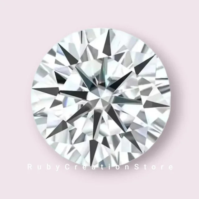 Polished Brilliant Cut White Moissanite Loose Stone D VVS1 Clarity High Brilliance for Jewelry Making 5mm Customize Available