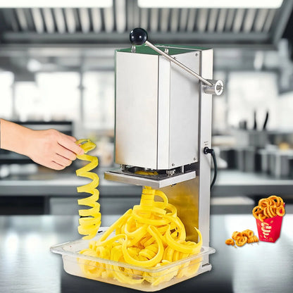 Best Seller Slicer Consistent Output Industrial Potato Chip 200Kg Per Hour Curly Fries Cutter Machine