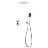Luxury Brass Rainfall Shower Panel Rain Spa Head Polished Chrome Ceiling Faucets Diverter Ceramic Valve Core Rain Spray Pattern