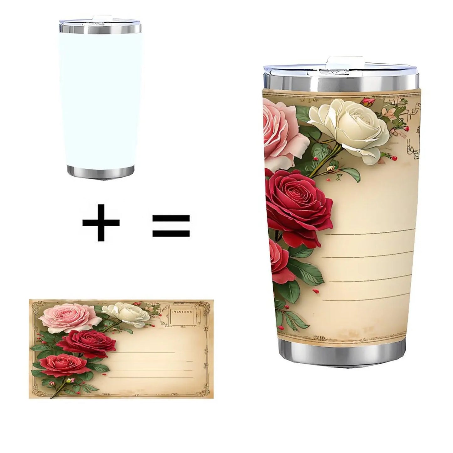 Picnic and Beach Essential 20oz Portable Silver Side Tumbler
