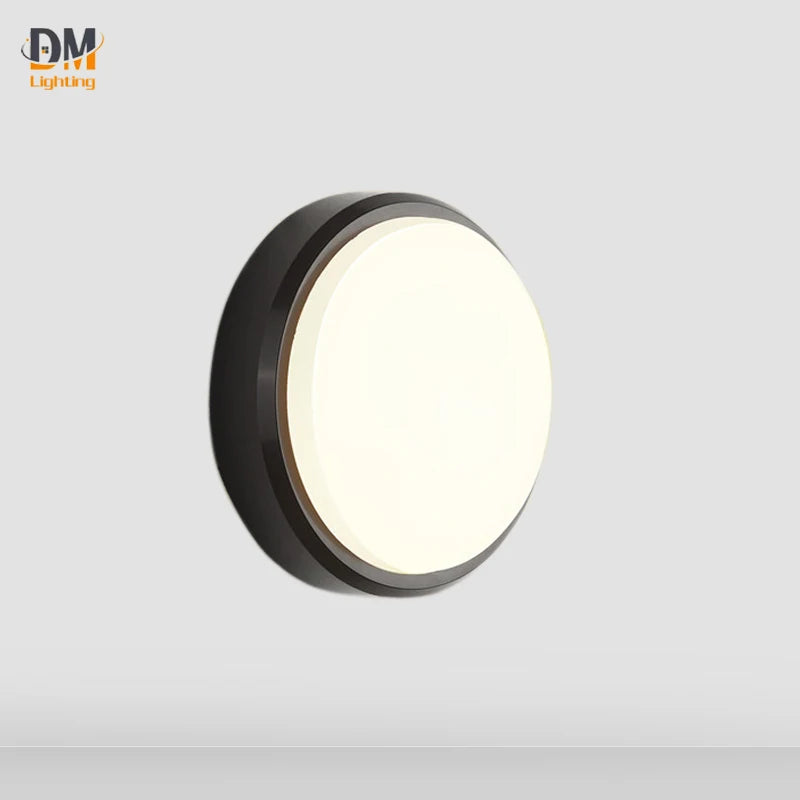 Black 6w Round Shape Cob Outdoor Led Wall Lamps Light for Home Hotel