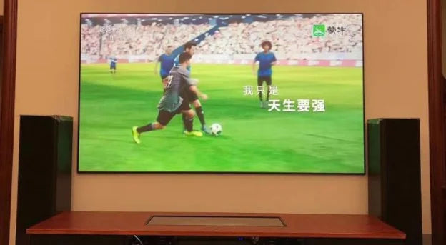 Best 80 100 120 150 Inch Ultra Short Throw Fixed Frame Projector Screen Ambient Light Rejecting PET Diamond Grating Home Cinema
