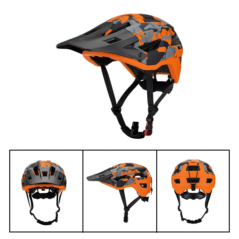 CE EN 1078 & CPSC Approved Unisex MTB Bike Helmet with Visor Mountain Bike Helmet Featuring PC Shell for Mtb Riding