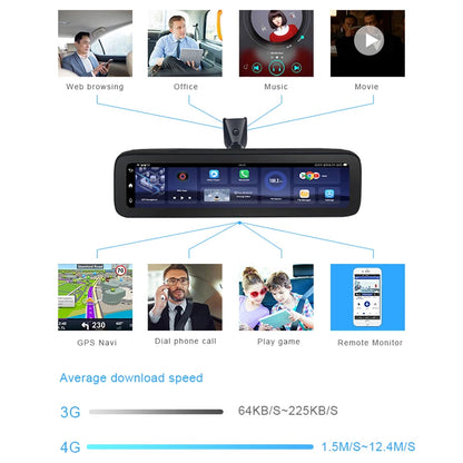 T88 4g Android 4 Cams Record Mirror Wifi Car Dvr with Special Mount 360° Remote Monitor Night Vision Dash Cam