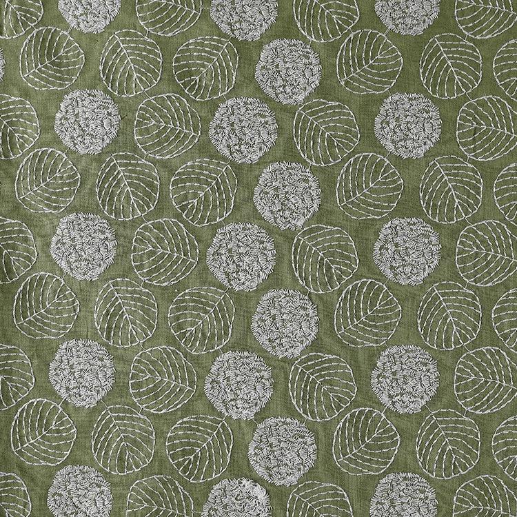 Width 120 cm Plain Embroidery Leaves Flowers Fabric Cotton Linen Rayon Viscose Fabric for Pillow Home Textile Fashion Dress Bag