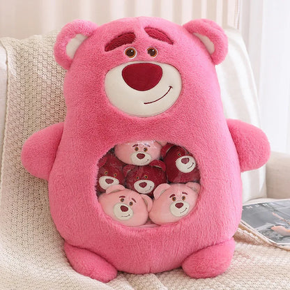 Cute Animal With Little Baby Small Toys Snacks Throw Pillow Rabbit Dinosaur Bear Stuffed Cushion Koala Plushies