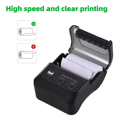 Portable 2 Inch Mini Thermal Printer  Wireless Label Maker for Android IOS Windows