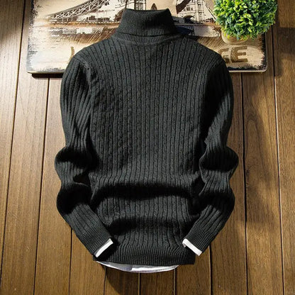 2023 Winter High Neck Thick Warm Sweater Men Turtleneck Brand Mens Sweaters Slim Fit Pullover Men Knitwear Male Double Collar3Xl