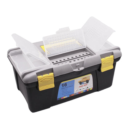 16 Inch Fishing Tackle Hi-Spec Heavy Duty Tool Box Set with Parts Organiser Tray