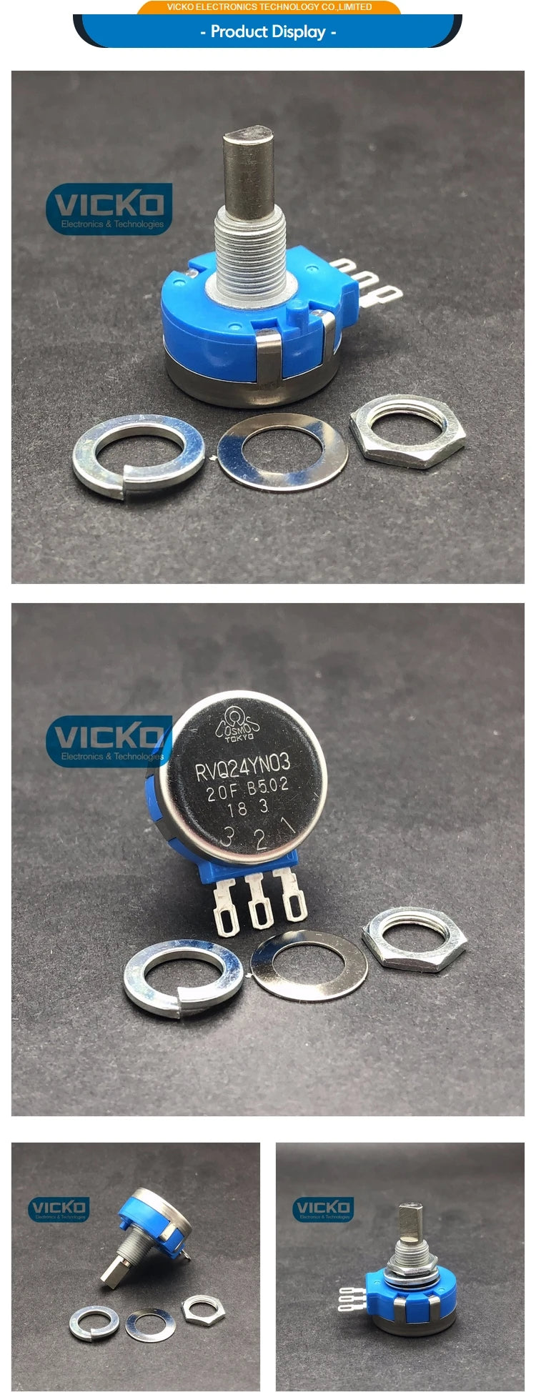 ORIGINAL TOCOS RVQ24 RVQ24YN RVQ24YN03 20F B502 20S B5K 5K long-life carbon film potentiometer switch