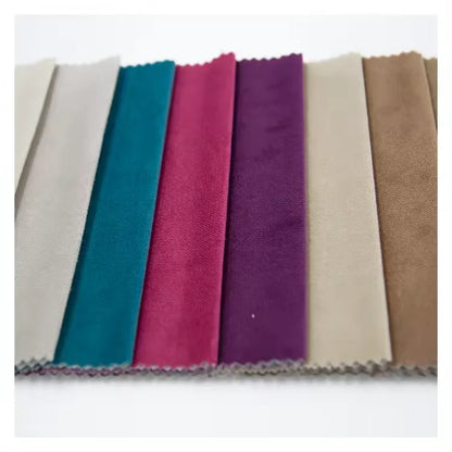 Factory Outlet Wholesale 100% Polyester Short Pile Plush Velvet Fabric Waterproof and Breathable Knitted Upholstery for Sofas
