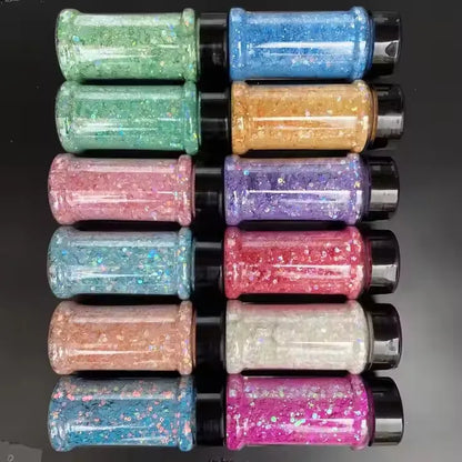 Wholesale Custom Size Bluk PET Free Sample Macaron Solvent Resistant Glitter Matte Chunky Glitter for Tumbler Craft Resin