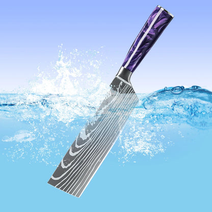 7 Inch Cleaver Kitchen Knife Stainless Steel Vegetable Chopping Chefs Knife Ultra Sharp Cooking Knives for Restaurant,Gift Box