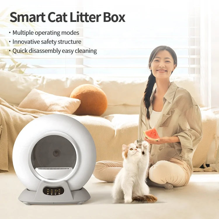 Factory Cat Product Color OEM  Gary Automatic Cat Litter Box Cat Litter Box Self Cleaning Automatic  Kattentoilet Met Camera