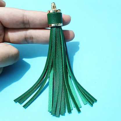 Length 10 cm Leather Tassel Artificial Leather Fringe for Festival Hangings Lantern Bag Bracelet Accessaries