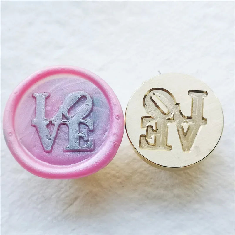 Greeting stamp with love thank you happy birthday christmas handmade Wax Seal Stamp Retro Antique Sealing Wax baby friend gifts