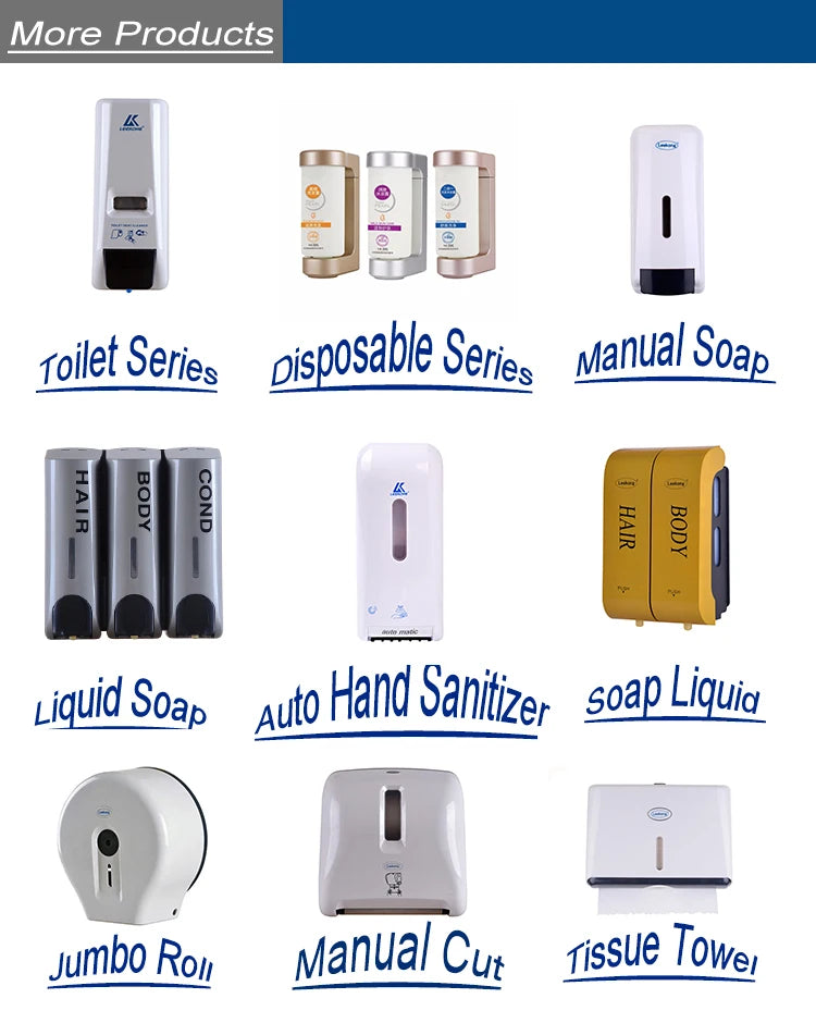 High Quality ABS Wall Mounted Triple Hand Liquid Hotel Soap Dispenser 350ml*3 Bathroom Accessories