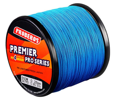 Proberos Colorful 4 Stands Braid Fishing Line 500m 100lb Pe Strong Fishing Line