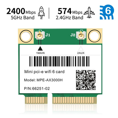 Wifi 6 3000Mbps Bluetooth 5.2 Mini PCI-E Card For AX200 AX200HMW Wireless Adapter MPE-AX3000H For Laptop Win 10 11