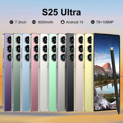 22GB+2TB Large Memory S25 Ultra 5G Dual SIM Smartphone Latest Processor Deca Core LCD 7.3" Android 15 Gaming Mobile Telephone
