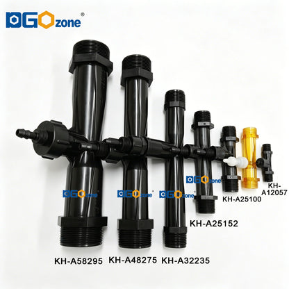 1/2in  Venturi Injector with Valve for Gas Mixer PVDF Body Ozone Proof Spa Venturi Connector KH-A25100-N DGOzone