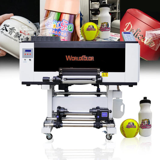 UV DTF 2-in-1 Sticker Printer I1600 F1080 Xp600 A3 UV Printer AB Film Roll Printing Machine with Laminator for Label Stickers by PDG ibma