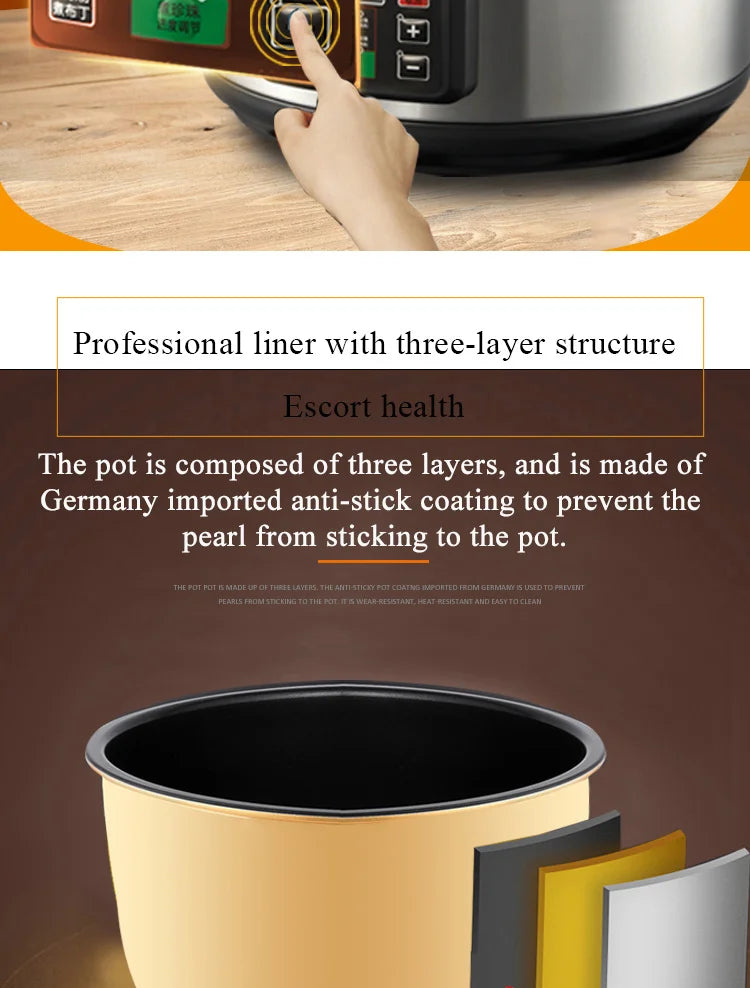 Rice Cooker 16L Customizable Rice Warmer Digital Multicooker Multifunction Rice Cooker 5kg 16L