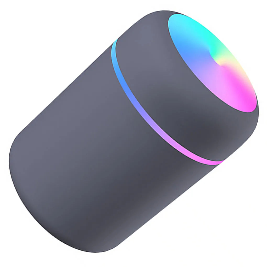 Multi-Function Car-Mounted Ultrasonic Humidifier with RGB Ambient Lighting and 300ml Aromatherapy Diffuser for Compact Spaces