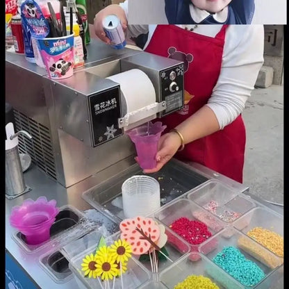 Korea Shaved Mesin Milk Bingsoo Snow Flake Snowflake Ice Cream Shaver Bing Su Making Bingsu Machines Maker