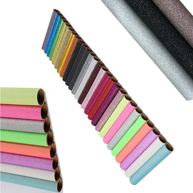 Vinyle Pu Thermocollant Textile Glitterflex ultra Vinyl Roll for Printing Washable 24 in Htv Glitter Heat Transfer Vinyl