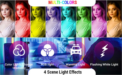 LUXCEO P100 Portable RGB Video Light Gamer Lamp 2000mAh Photo Video Shooting Selfie Lighting Fill-in lights for Vlog YouTube
